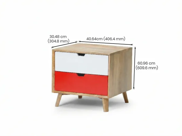 Erica Solid Wood Bedside Table